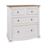 Corona White 2+2 Drawer Chest