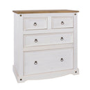 Corona White 2+2 Drawer Chest