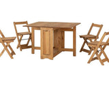 SANTOS BUTTERFLY DINING SET (X4 CHAIRS) - NATURAL WAX