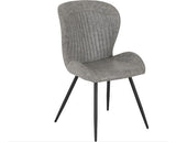 QUEBEC DINING CHAIR (X4 PER BOX) - GREY FAUX LEATHER