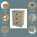Corona Classic 3 drawer bedside cabinet