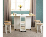 SEYMORE STOWAWAY DINING SET - OAK EFFECT/WHITE