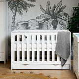 Nika Cot Bed & Under Drawer - White Wash