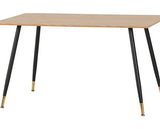 HAMILTON & LUKAS MEDIUM DINING SET (X4 CHAIRS) - MEDIUM OAK EFFECT/GREY VELVET