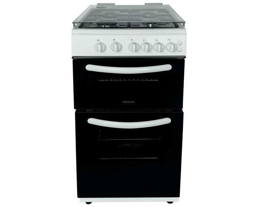 Statesman GTL50" 50cm Twin Cavity Gas Cooker With Lid White