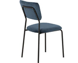 SHELDON DINING CHAIR (X4 PER BOX) - NAVY BLUE VELVET FABRIC