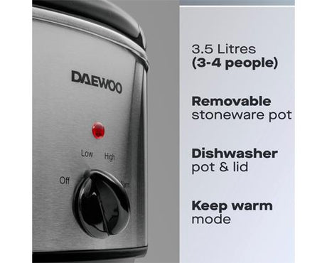 3.5L Slow Cooker Stainless Steel