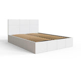 Serena Double Side Lift Ottoman Bed-White