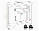 WINDSOR CORNER TV UNIT - IVORY/OAK
