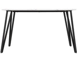 MARLOW & AVERY DINING SET (X4 CHAIRS) - WHITE MARBLE/SAPPHIRE BLUE VELVET