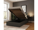 Single End Lift Ottoman Bed-Grey PU