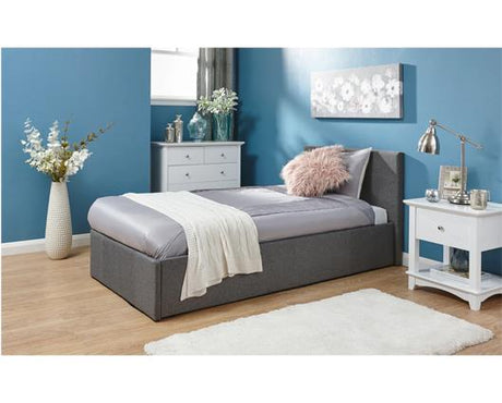 Serena Single Side Lift Ottoman Bed-Grey