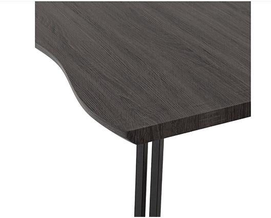 QUEBEC WAVE EDGE DINING TABLE - BLACK WOOD GRAIN