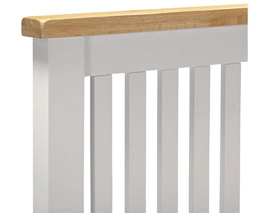 WINDSOR 4'6" LOW END BED - PEBBLE GREY/OAK