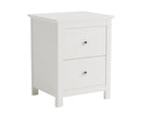 Nairn White 2 drawer bedside cabinet