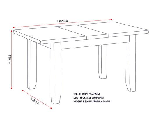 WINDSOR EXTENDING DINING TABLE - NATURAL OAK