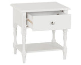 STRATFORD 1 DRAWER SIDE TABLE - WHITE