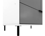 MADRID 2 DOOR 1 DRAWER WARDROBE - GREY/WHITE GLOSS