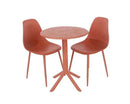 3 piece Cala bistro table & 2 chair set outdoor grade, terracotta