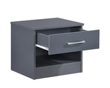 Highbury 1 Drawer Bedside - Dark Grey