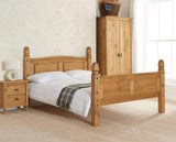Corona High End King Bed - Pine
