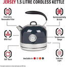 Haden Jersey 1.5L Retro Kettle Steel Blue