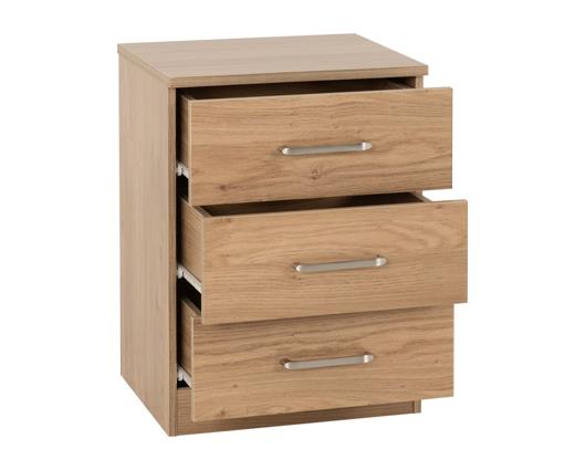 DAKOTA 3 DOOR WARDROBE BEDROOM SET - OAK EFFECT