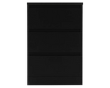 Marcus 3 Drawer Bedside - Black