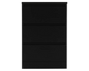 Marcus 3 Drawer Bedside - Black