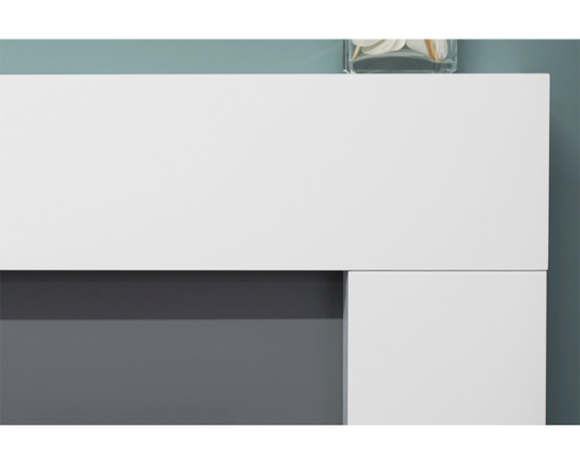 Dawson Fireplace Suite 39inch White/grey With Electric Fire  - Black
