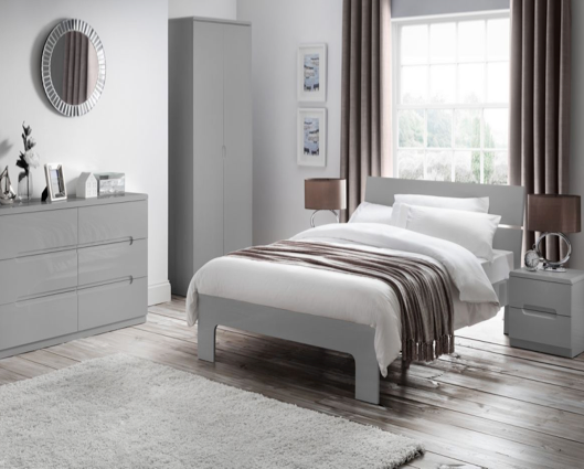 Manhattan King Bed - Grey