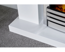 Ludlow Fireplace Suite 39inch - White With Electric Fire - Chrome