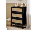 Petra 3 Drawer Chest - Black
