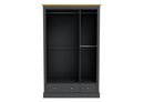 Dagwood 3 Door 2 Drawer Wardrobe Charcoal
