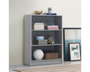 Traditional Low Wide Bookcase-Grey