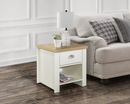 Harper 1 Drawer Lamp Table- Cream