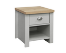 Harper 1 Drawer Lamp Table- Grey