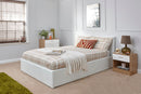 End Lift Ottoman Double Bed - White