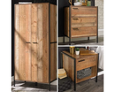Harben 3 Piece Bedroom Set Distressed Oak Effect