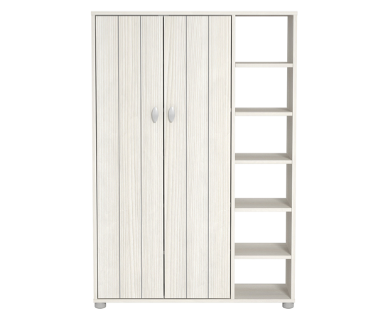 Bideford Tall Shoe Cabinet- White