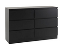 Marcus 6 Drawer Chest - Black