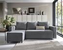 Otto Left Hand Facing Corner Sofa - Dark Grey
