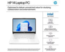 HP 14-dq6500sa 14" Laptop - Intel® N150 128gb White