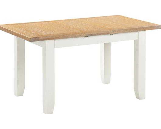 WINDSOR EXTENDING DINING TABLE - IVORY/OAK