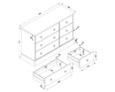 Cotswold 3+3 drawer wide chest