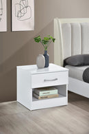 Highbury 1 Drawer Bedside - White