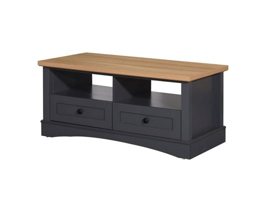 Carman Coffee Table with 2 Drawers-Grey