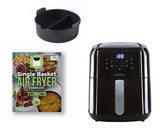 Daewoo 5.5L Air fryer with Single Basket Air Fryer Cookbook and Silicone Tray with Divider