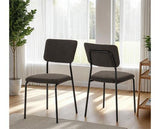 SHELDON DINING CHAIR (X4 PER BOX) - GREY BOUCLE FABRIC