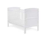 Grace Cot Bed + Foam Mattress - White